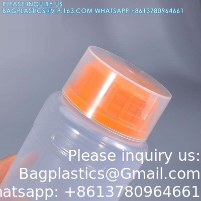 Clear 250ml Round Plastic Liquid Reagent Storage Container Food Grade PP Material Bottle Airtight Sealing