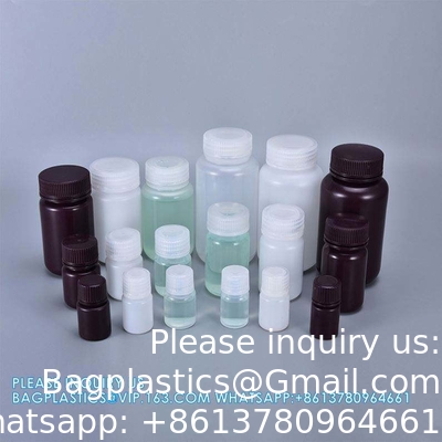 Wholesale 5ml PP Durable Small Round Brown And White Plastic Bottle Food Grade Private Label Medicine Liquid Packaging