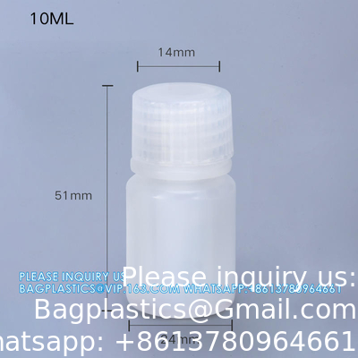 Wholesale 5ml PP Durable Small Round Brown And White Plastic Bottle Food Grade Private Label Medicine Liquid Packaging