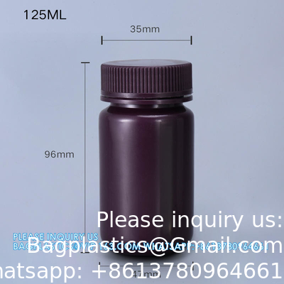 Wholesale 5ml PP Durable Small Round Brown And White Plastic Bottle Food Grade Private Label Medicine Liquid Packaging