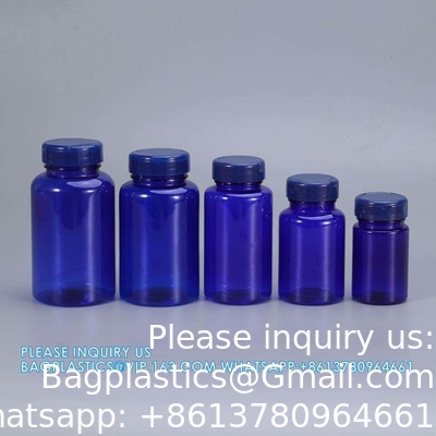 225ML 300ML Pill Medicine Amber PET Pharmaceutical Pill Capsule Medicine Bottles With Tamper Evident Lid