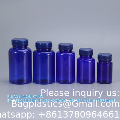225ML 300ML Pill Medicine Amber PET Pharmaceutical Pill Capsule Medicine Bottles With Tamper Evident Lid