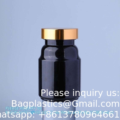 225ML 300ML Pill Medicine Amber PET Pharmaceutical Pill Capsule Medicine Bottles With Tamper Evident Lid
