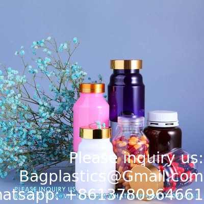 225ML 300ML Pill Medicine Amber PET Pharmaceutical Pill Capsule Medicine Bottles With Tamper Evident Lid