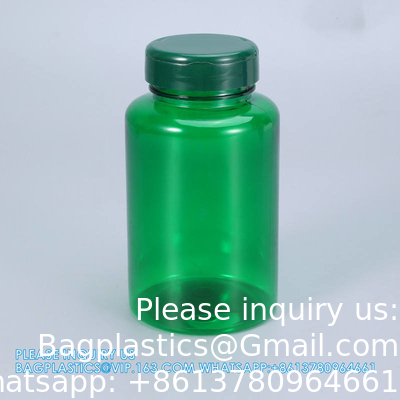 225ML 300ML Pill Medicine Amber PET Pharmaceutical Pill Capsule Medicine Bottles With Tamper Evident Lid