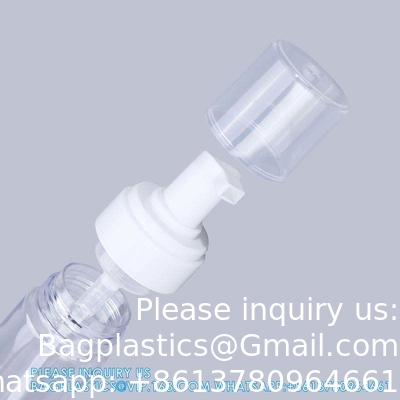 Wholesale 80ml Hand Wash Bottles Clear Cosmetic Plastic Pet Foam Pump SPRAYER Soap Container Cosmetic storage Packing