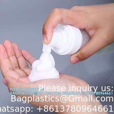 Wholesale 80ml Hand Wash Bottles Clear Cosmetic Plastic Pet Foam Pump SPRAYER Soap Container Cosmetic storage Packing
