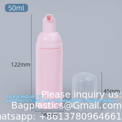 Wholesale 80ml Hand Wash Bottles Clear Cosmetic Plastic Pet Foam Pump SPRAYER Soap Container Cosmetic storage Packing