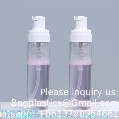 Wholesale 80ml Hand Wash Bottles Clear Cosmetic Plastic Pet Foam Pump SPRAYER Soap Container Cosmetic storage Packing