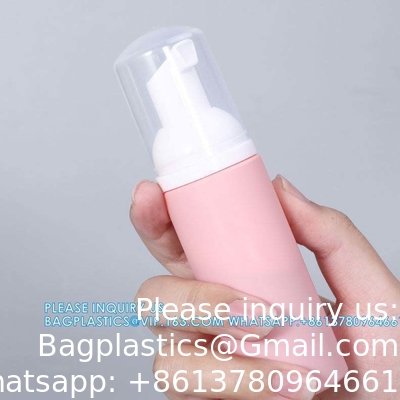 Wholesale 80ml Hand Wash Bottles Clear Cosmetic Plastic Pet Foam Pump SPRAYER Soap Container Cosmetic storage Packing