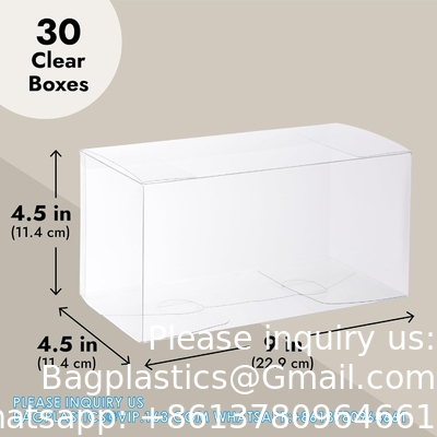 Clear Gift Favor Boxes Candy Gift Box Clear Rectangle Box Transparent Candy Box Chocolate Cookies Treat Boxe