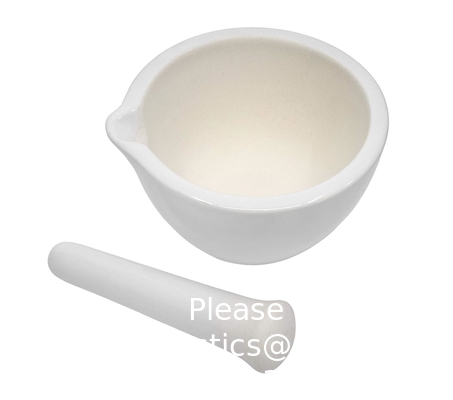 Porcelain Mortar &amp; Pestle Set, 9oz (275ml) - Unglazed Grinding Surface - Excellent For Kitchen Or Laboratory