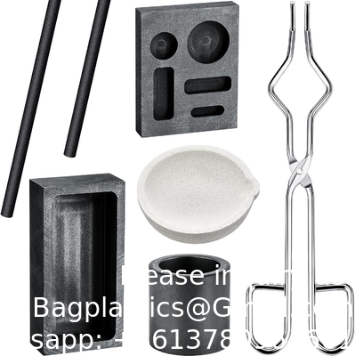 Graphite Torch Melting Casting Kit, Including 2 Graphite Crucible Stir Stick, Graphite Casting Mould 5-In-1 Graphite