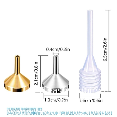 Funnels For Filling Bottles, 3 Pcs Stainless Steel Kitchen Funnel Set With Long Handle, Food Grade Mini Metal Funnel