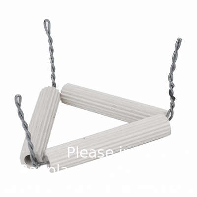 65mm Lab Clay Triangle, Ceramic Pipes Iron Wire High Temperature Resistance Crucible Triangle For Lboratory