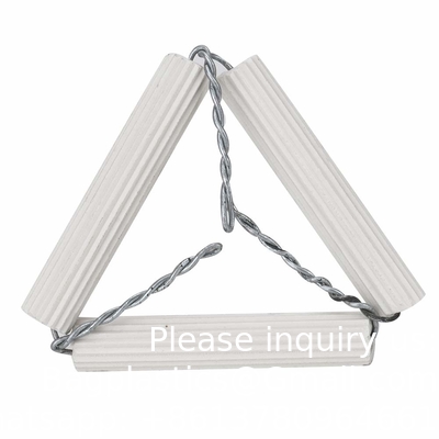 65mm Lab Clay Triangle, Ceramic Pipes Iron Wire High Temperature Resistance Crucible Triangle For Lboratory