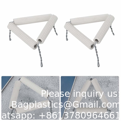 65mm Lab Clay Triangle, Ceramic Pipes Iron Wire High Temperature Resistance Crucible Triangle For Lboratory