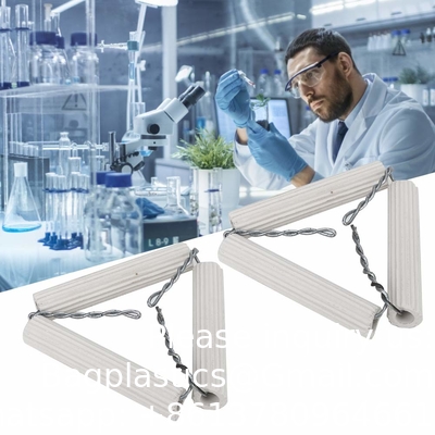 65mm Lab Clay Triangle, Ceramic Pipes Iron Wire High Temperature Resistance Crucible Triangle For Lboratory