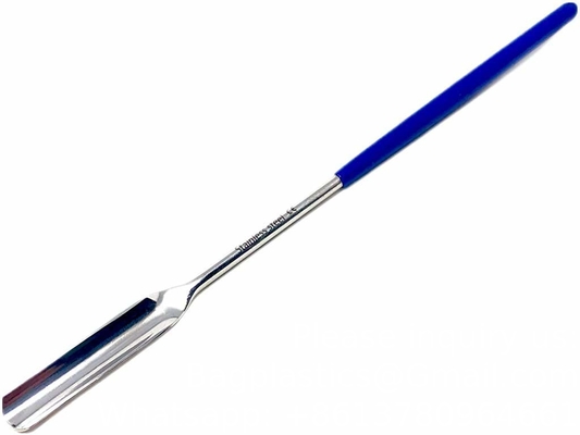 Stainless Steel Micro Lab Scoop Half Rounded Spoon Spatula Sampler With Vinyl Handle (9&quot;) Stainless Steel Micro Lab