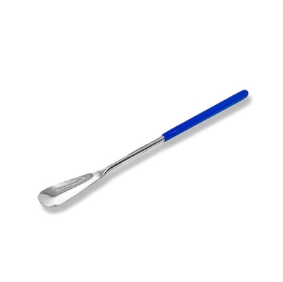 Stainless Steel Micro Lab Scoop Half Rounded Spoon Spatula Sampler With Vinyl Handle (9&quot;) Stainless Steel Micro Lab