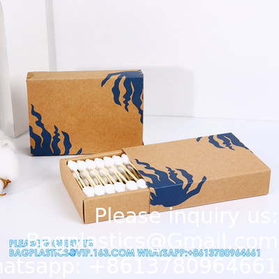 New Design Drawer Box Packing Cotton Swabs Open Window Cigarette Box Plastic Cotton Swabs Small Size Number