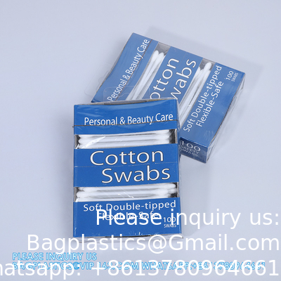 New Design Drawer Box Packing Cotton Swabs Open Window Cigarette Box Plastic Cotton Swabs Small Size Number