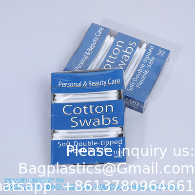 New Design Drawer Box Packing Cotton Swabs Open Window Cigarette Box Plastic Cotton Swabs Small Size Number
