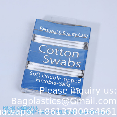 New Design Drawer Box Packing Cotton Swabs Open Window Cigarette Box Plastic Cotton Swabs Small Size Number