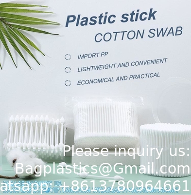 New Design Drawer Box Packing Cotton Swabs Open Window Cigarette Box Plastic Cotton Swabs Small Size Number