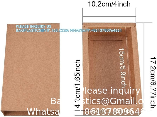 Rectangle Drawer Kraft Boxes Small Cardboard Present Packaging Boxes For Party Favor Treats, Candy And Jewelry Crafts
