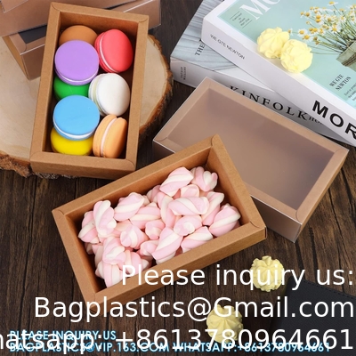Rectangle Drawer Kraft Boxes Small Cardboard Present Packaging Boxes For Party Favor Treats, Candy And Jewelry Crafts