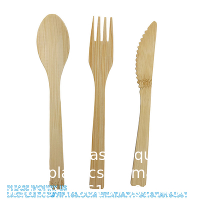 Disposable Bamboo Wooden Cutlery Set | 100% All-Natural Eco-Friendly Biodegradable And Compostable Utensils