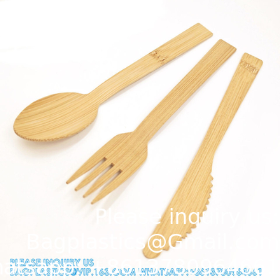 Disposable Bamboo Wooden Cutlery Set | 100% All-Natural Eco-Friendly Biodegradable And Compostable Utensils
