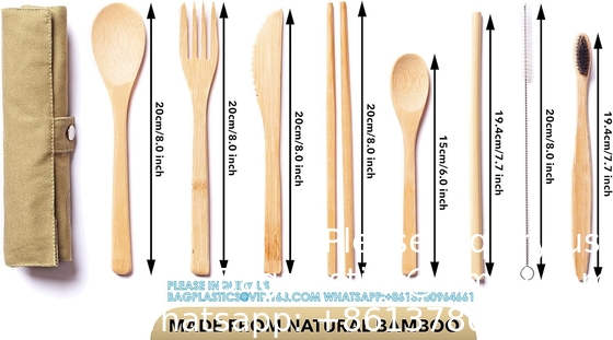Disposable Bamboo Wooden Cutlery Set | 100% All-Natural Eco-Friendly Biodegradable And Compostable Utensils