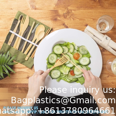 Disposable Bamboo Wooden Cutlery Set | 100% All-Natural Eco-Friendly Biodegradable And Compostable Utensils