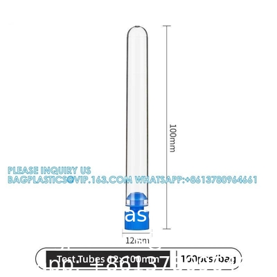 12*100mm Round Bottom Plastic Test Tube Sample Tubes With Screw Lab Lab Supplier Plastic Test Tubes With Cap