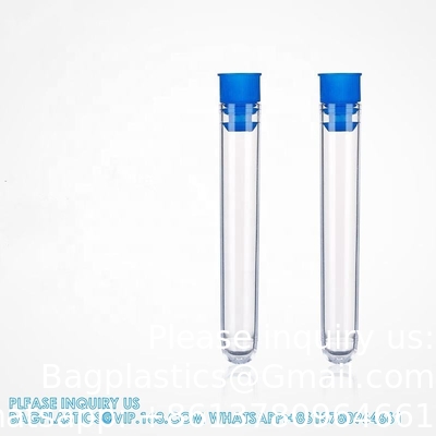 12*100mm Round Bottom Plastic Test Tube Sample Tubes With Screw Lab Lab Supplier Plastic Test Tubes With Cap