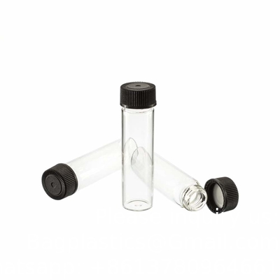 Pack of 100 Glass Vials with Black Phenolic Screw Caps (4ml, Clear) Dram Amber Glass Vials