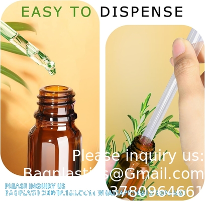 Dropper Bottles 5PCS Amber Dropper Bottle With Funnels &amp; Transfer Pipettes, Glass Tincture Bottles With Dropper 10ml