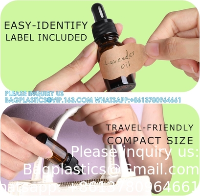 Dropper Bottles 5PCS Amber Dropper Bottle With Funnels &amp; Transfer Pipettes, Glass Tincture Bottles With Dropper 10ml
