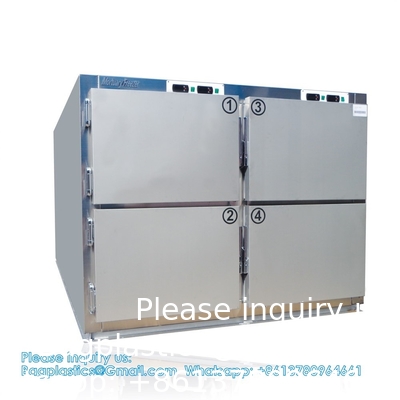 CE Approved 4 Rooms Dead Body Refrigerator Mortuary Body Mortuary Chamber Manufacture