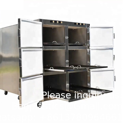 6 Rooms Dead Body Refrigerator Morgue Freezer Mortuary Equipment Morgue Coffin 6 Rooms Dead Body Freezer