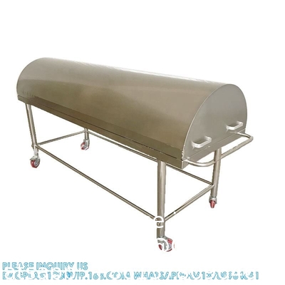 High Quality Stainless Steel Material Mortuary Trolley With Cover For Funeral Service Equipment