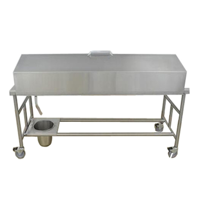 High Quality Stainless Steel Material Mortuary Trolley With Cover For Funeral Service Equipment