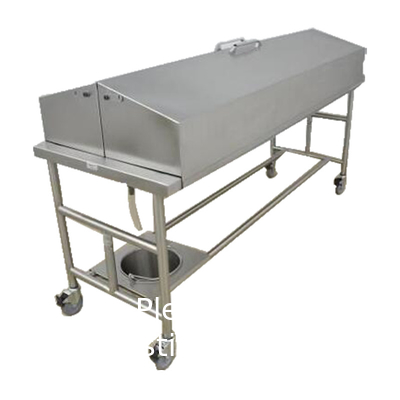 High Quality Stainless Steel Material Mortuary Trolley With Cover For Funeral Service Equipment