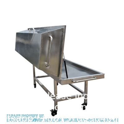 High Quality Stainless Steel Material Mortuary Trolley With Cover For Funeral Service Equipment