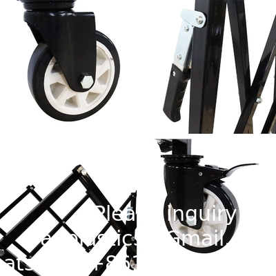 Carbon Steel Funeral Stretcher Truck Church Truck Casket Stand Trolley Cart Fordable Mortuary Supply Fordable Coffin