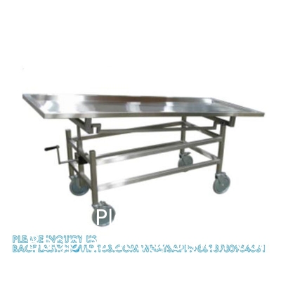 Custom Made Size 304 Stainless Steel Material Dead Body Transport Trolley Funeral Home Equipment