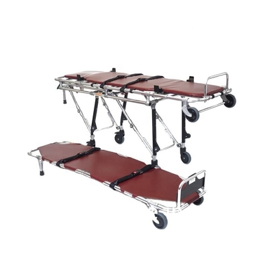 Coffin Accessories 304 stainless steel Custom Made Size Folding Funeral Stretcher Ambulance Stretcher Manufacture