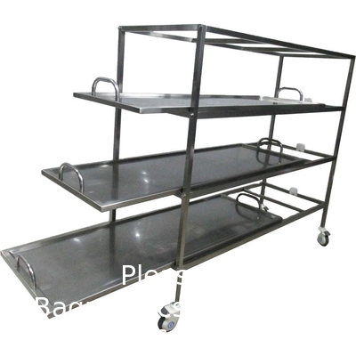 Stainless Steel 304/201 Morgue Equipment 3 12 Body Corpse Storage Rack body storage rack in metal Funeral home